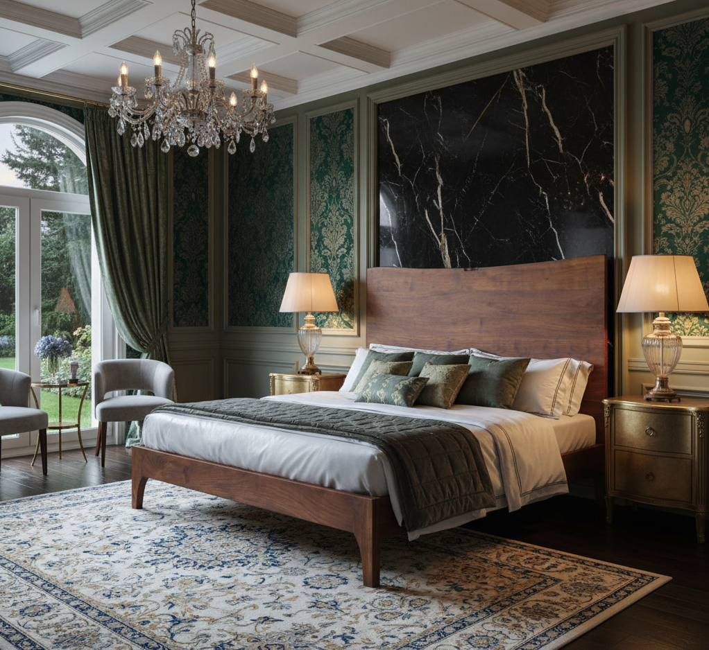 Sofia Acacia Wood Live Edge King Bed