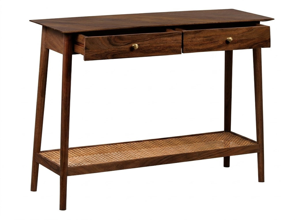 Solana Acacia Wood Console Table - Washed Walnut
