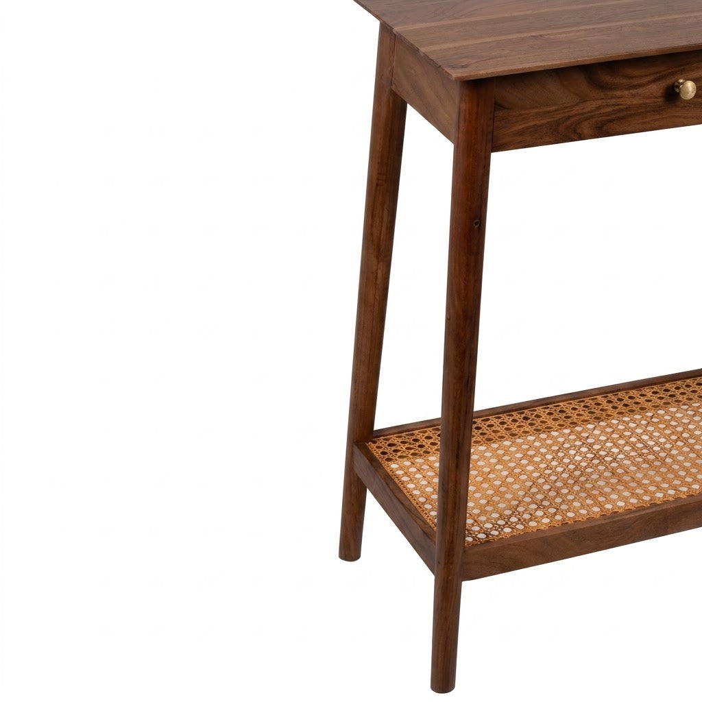 Solana Acacia Wood Console Table - Washed Walnut