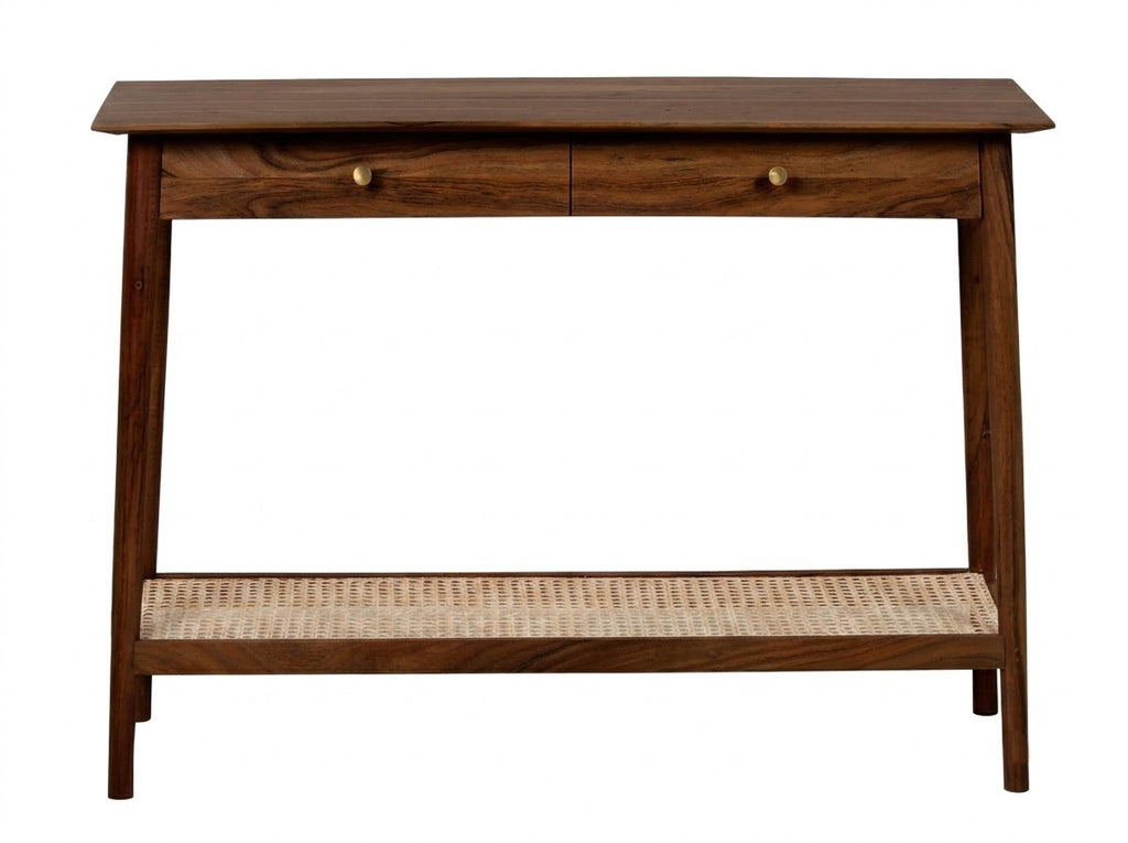 Solana Acacia Wood Console Table - Washed Walnut