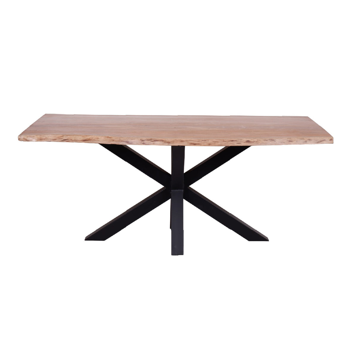 Spider Leg Dining Table - Acacia Natural / Black Iron