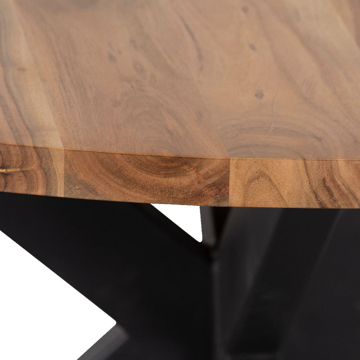 Spider Leg Round Top Dining Table - Acacia Natural