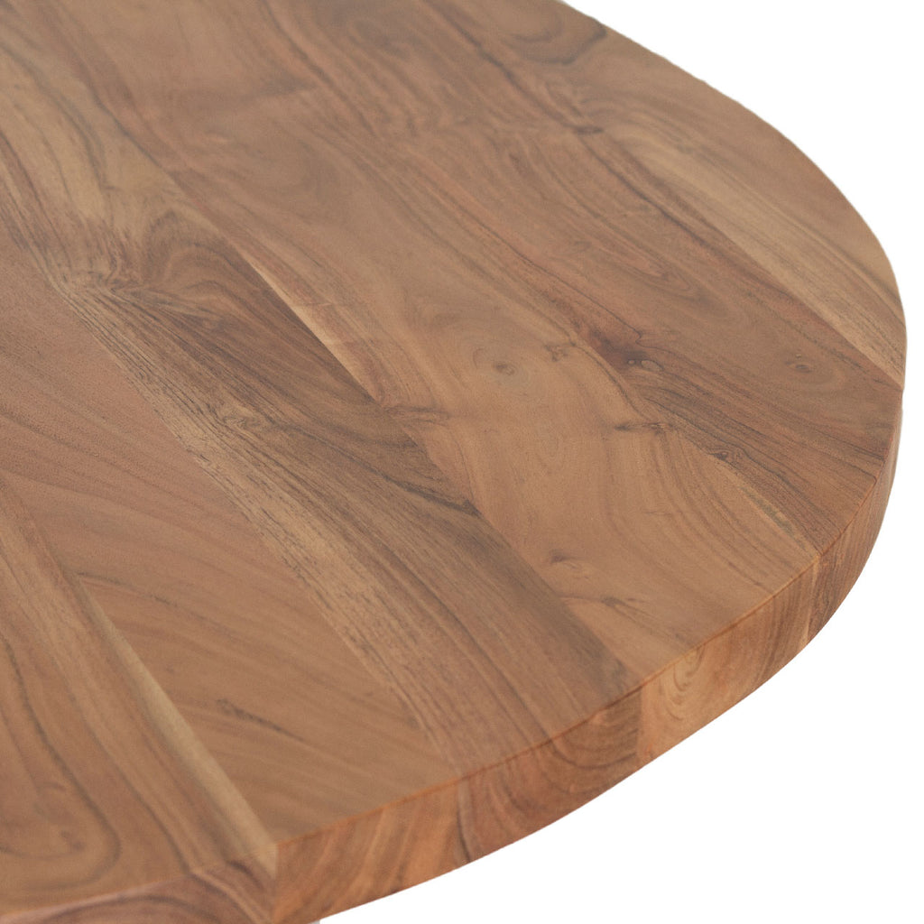 Spider Leg Round Top Dining Table - Acacia Natural