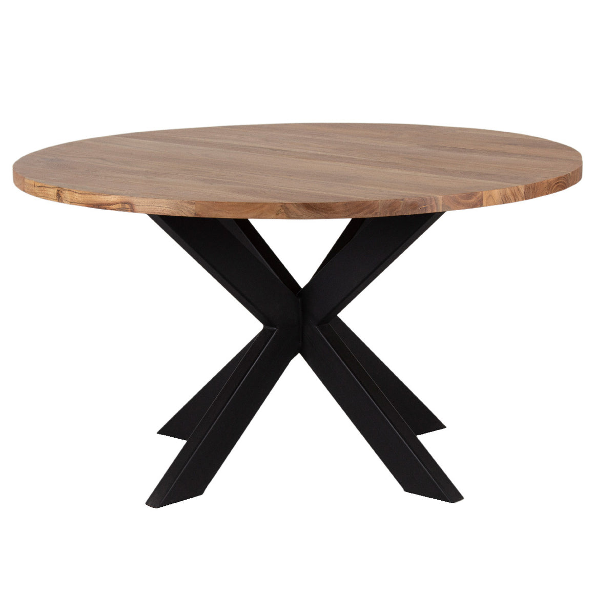 Spider Leg Round Top Dining Table - Acacia Natural
