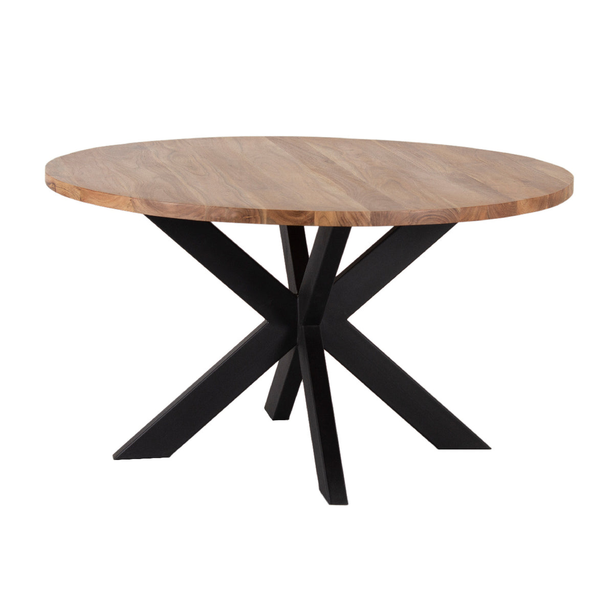 Spider Leg Round Top Dining Table - Acacia Natural