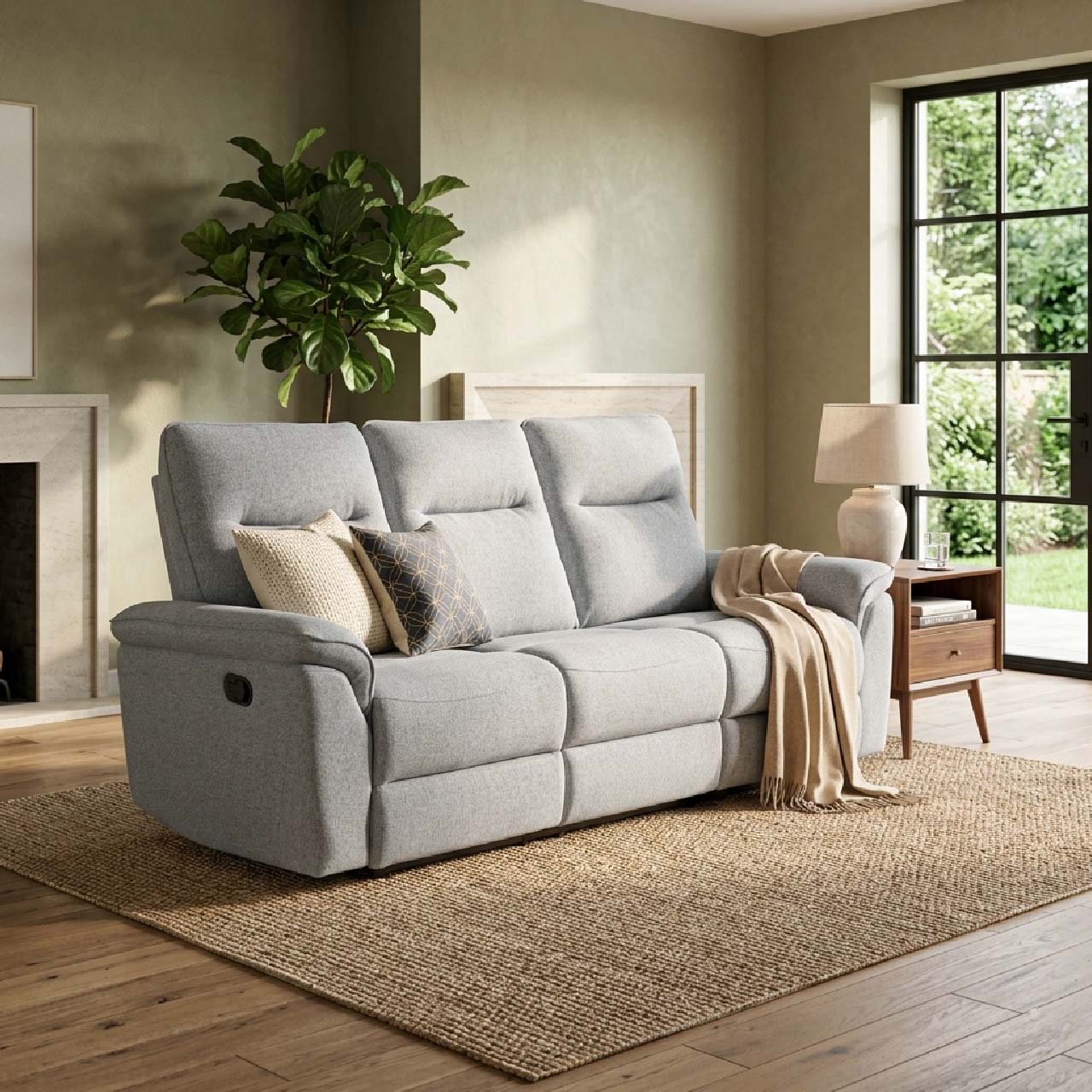 Sunnyvale Fabric Recliner Sofa