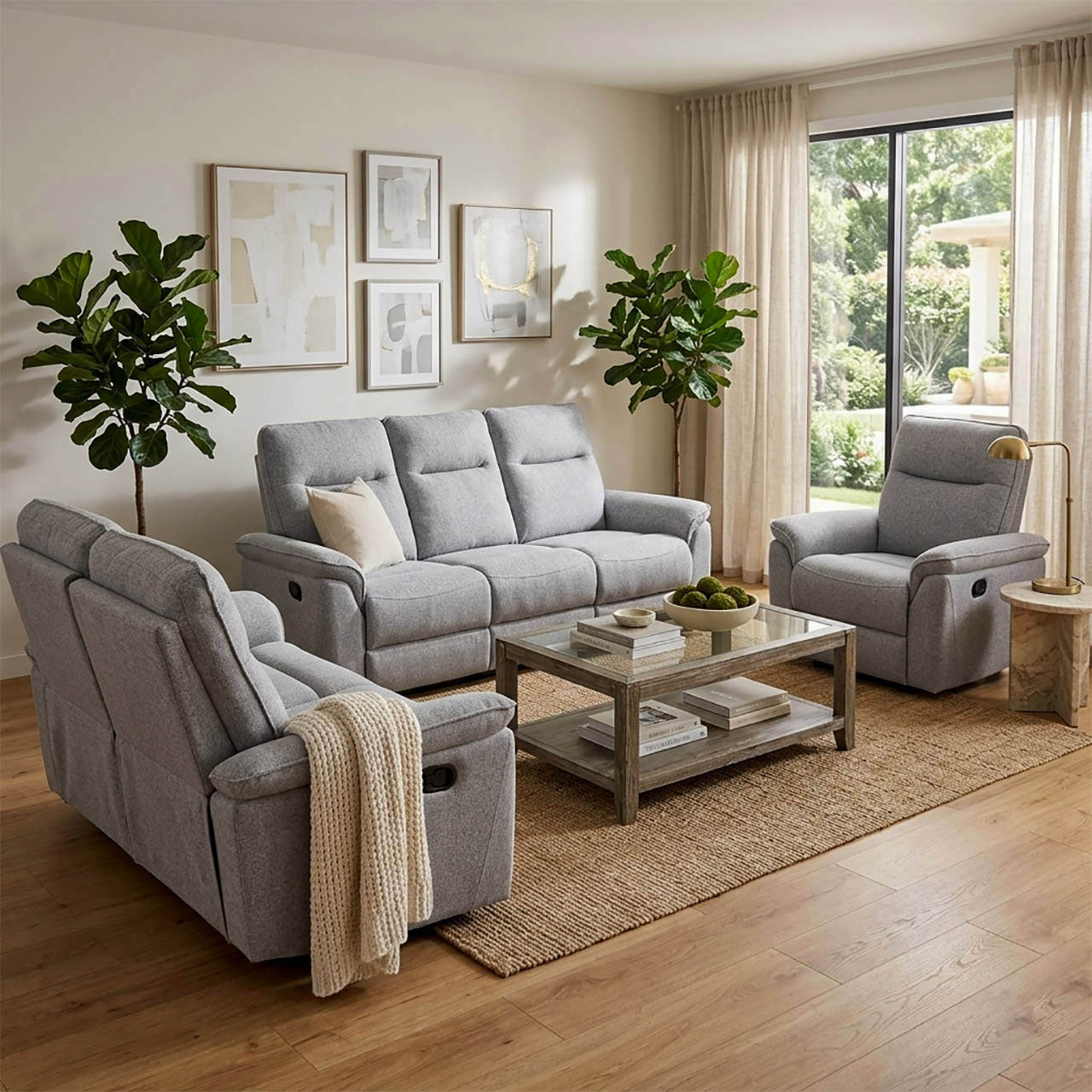 Sunnyvale Fabric Recliner Sofa