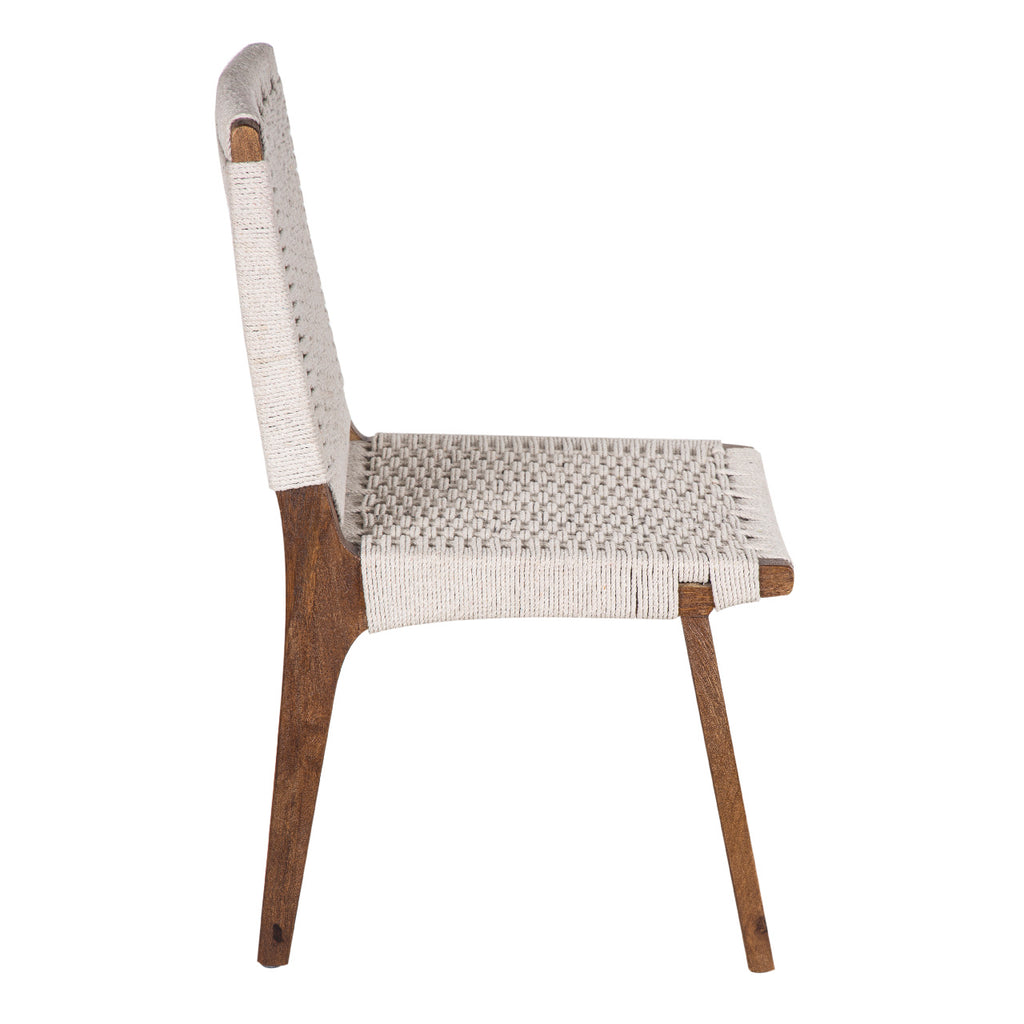Surat Mango Wood Cotton Rope Dining Chair - Walnut