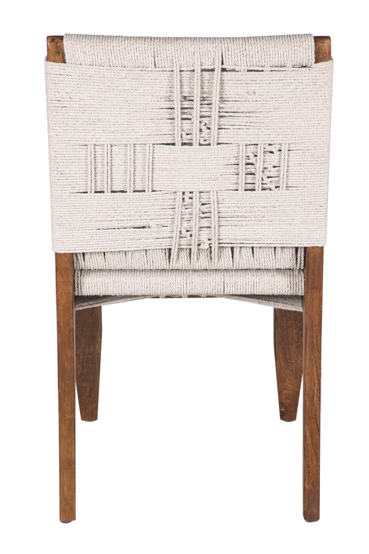 Surat Mango Wood Cotton Rope Dining Chair - Walnut