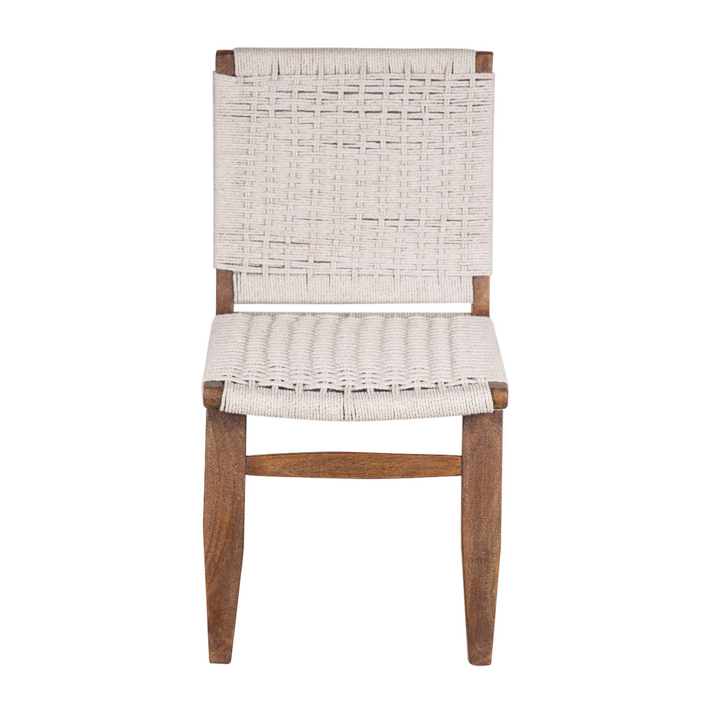 Surat Mango Wood Cotton Rope Dining Chair - Walnut