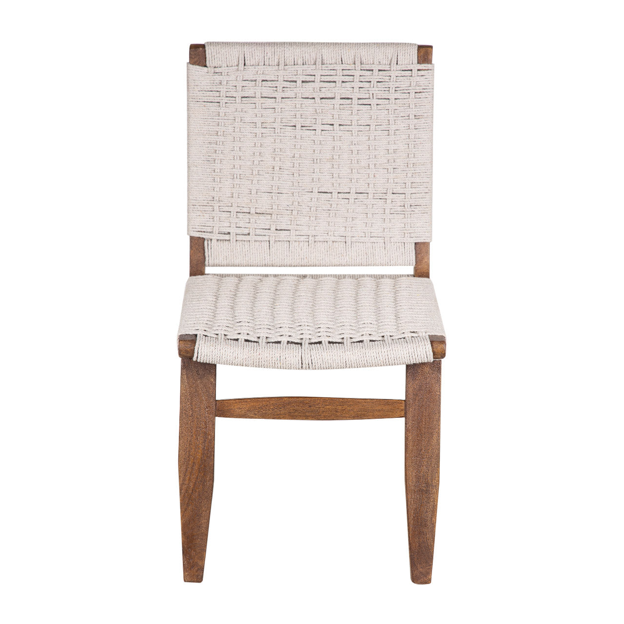 Surat Mango Wood Cotton Rope Dining Chair - Walnut
