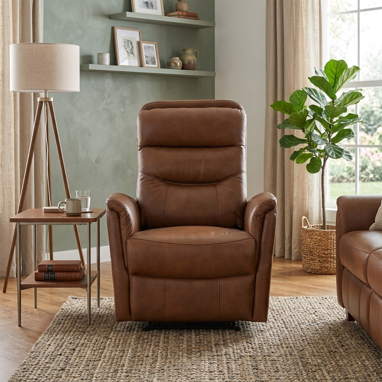 Tofino Leather Electric Recliner Arm Chair - Bovine