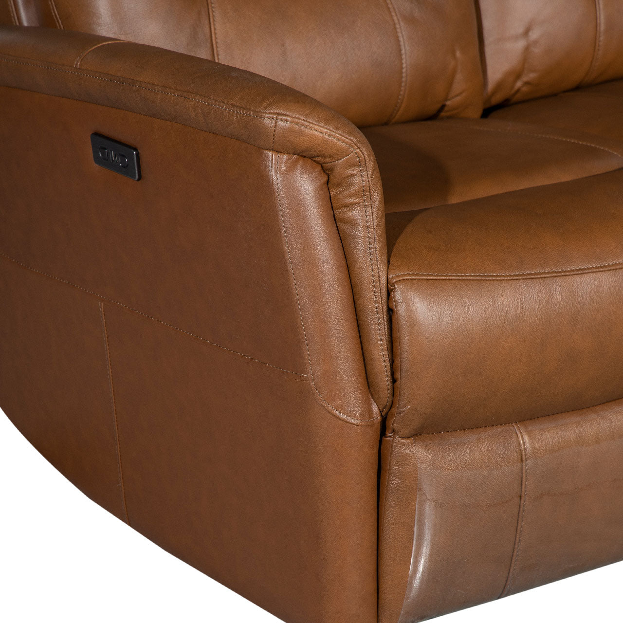 Tofino Leather Electric Recliner Loveseat - Bovine
