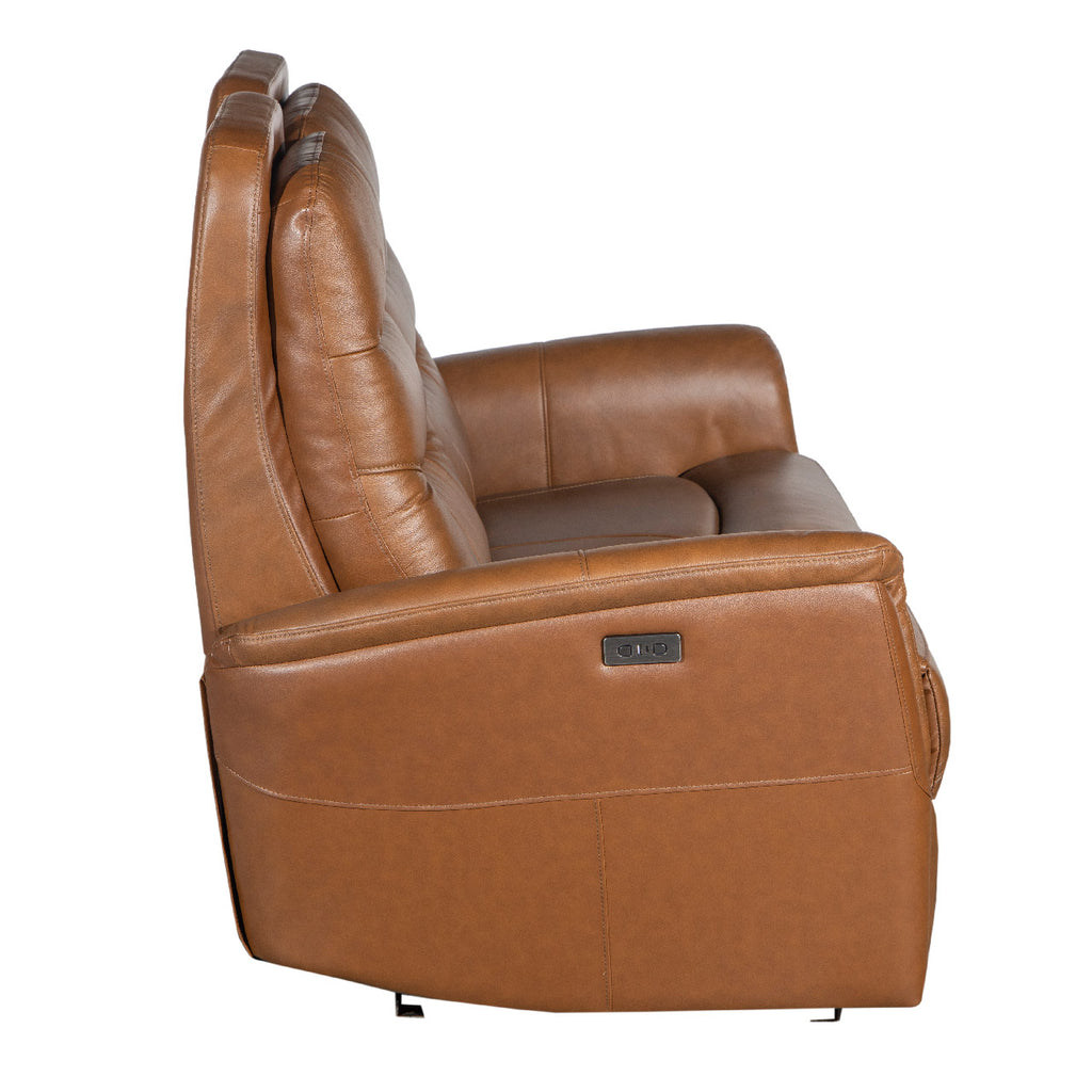 Tofino Leather Electric Recliner Loveseat - Bovine