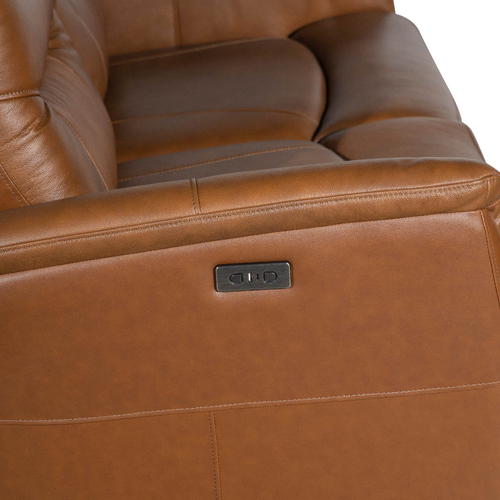 Tofino Leather Electric Recliner Loveseat - Bovine