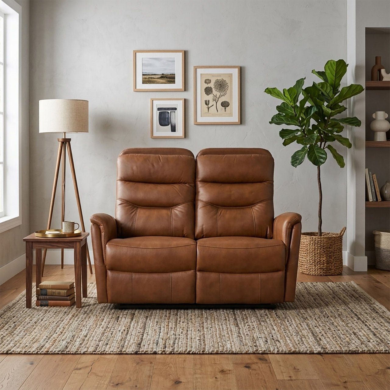 Tofino Leather Electric Recliner Loveseat - Bovine