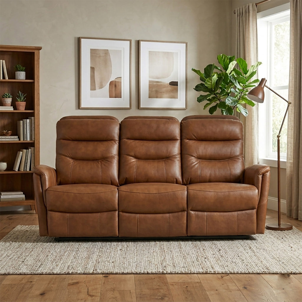 Tofino Leather Electric Recliner Sofa - Bovine