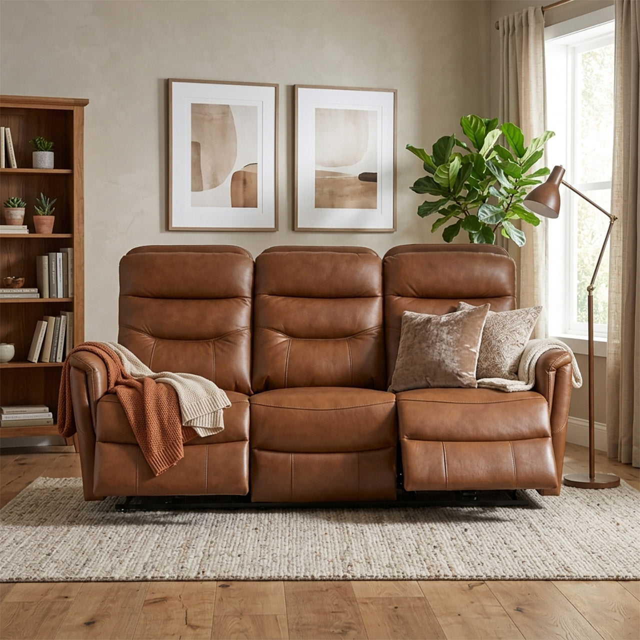Tofino Leather Electric Recliner Sofa - Bovine