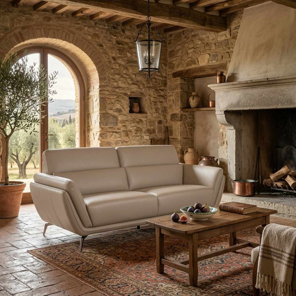 Valenza Fabric Luxe Sofa - Light Grey