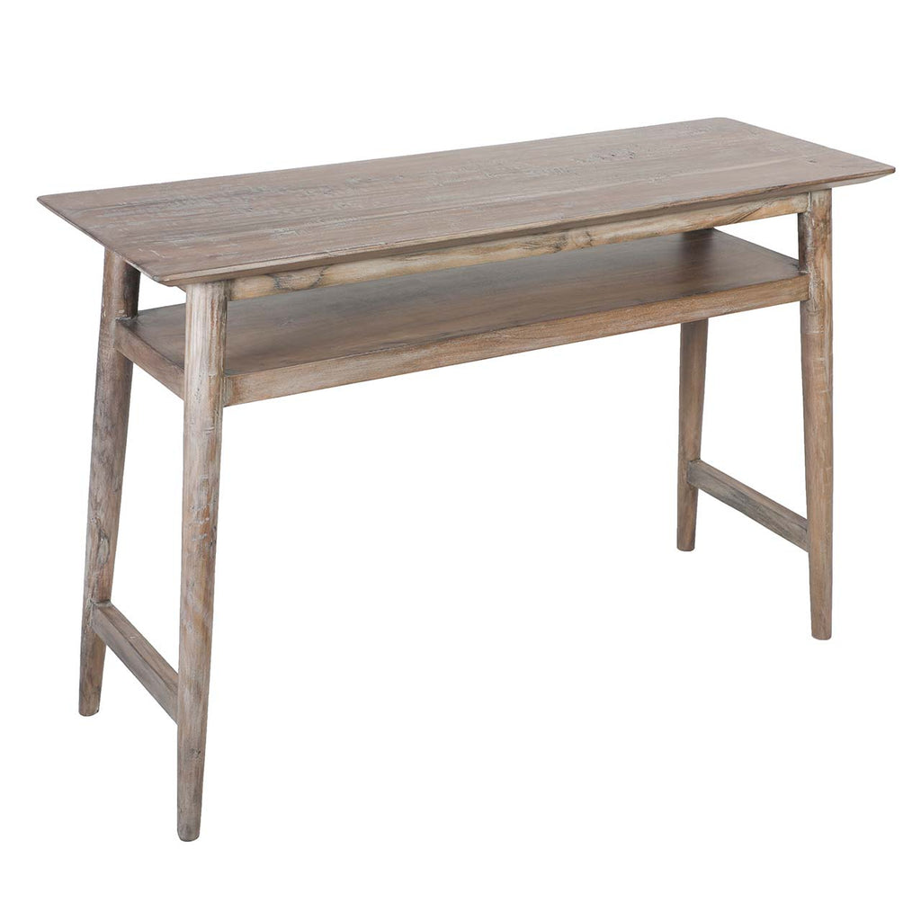 Williams Acacia Wood Console Table with Shelf