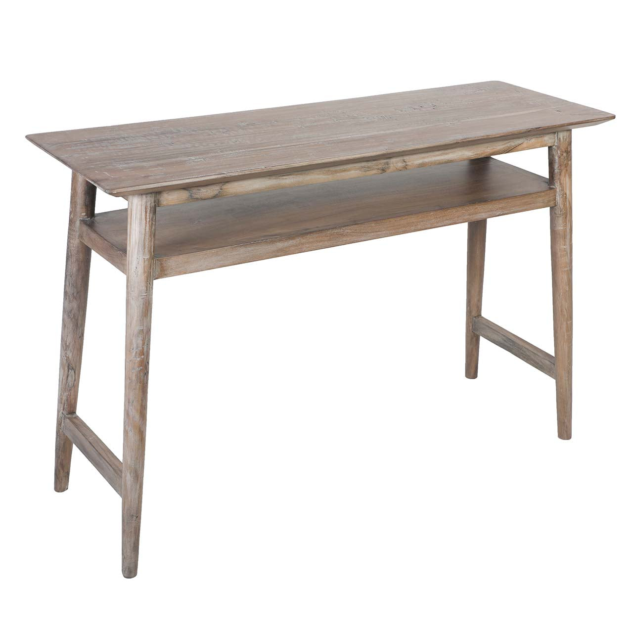 Williams Acacia Wood Console Table with Shelf