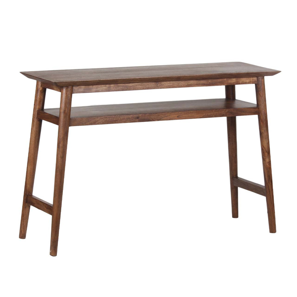 Williams Acacia Wood Console Table with Shelf