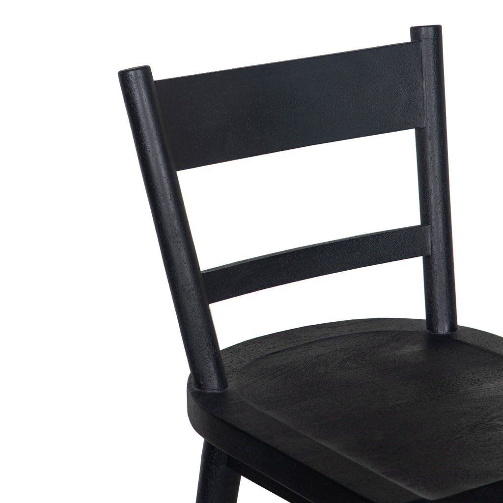 Willow Mango Wood Counter Chair - Black