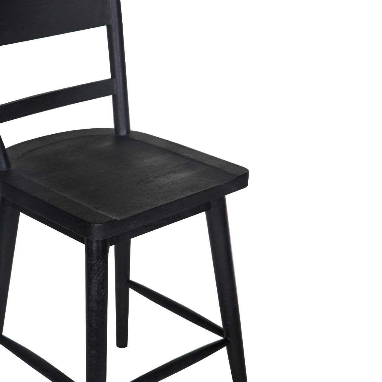 Willow Mango Wood Counter Chair - Black
