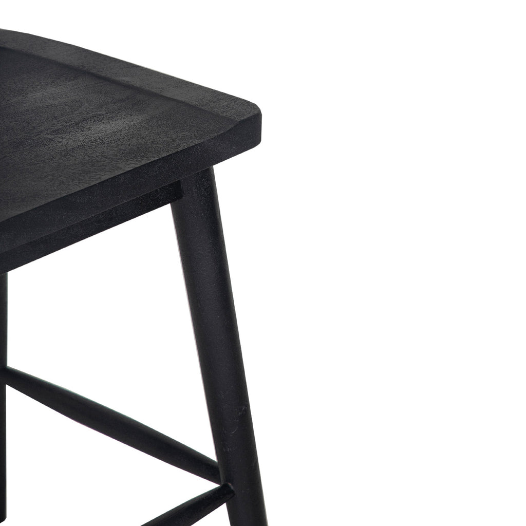 Willow Mango Wood Counter Chair - Black