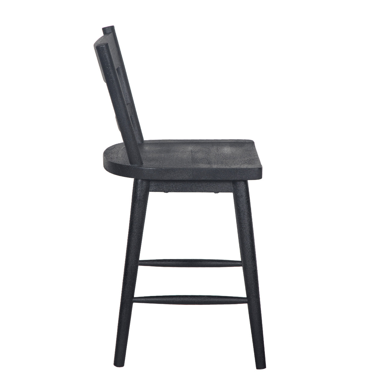 Willow Mango Wood Counter Chair - Black