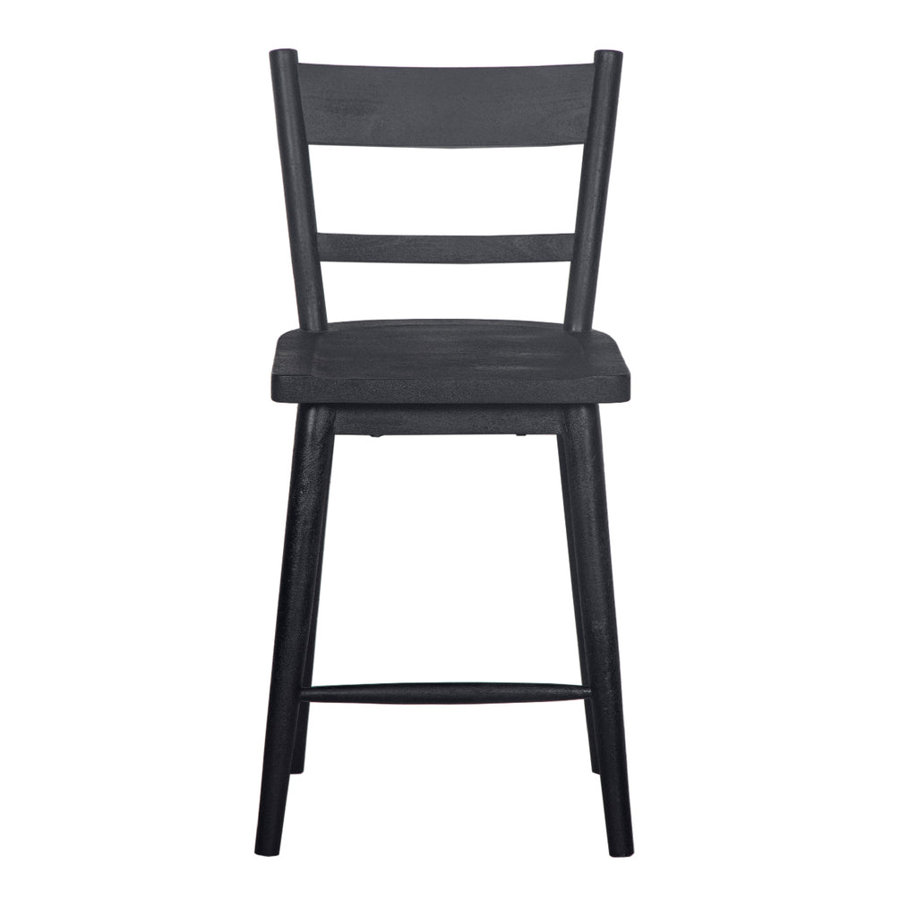 Willow Mango Wood Counter Chair - Black