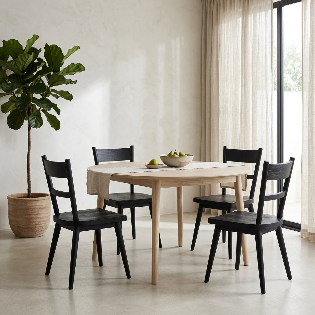 Willow Mango Wood Dining Chair - Black