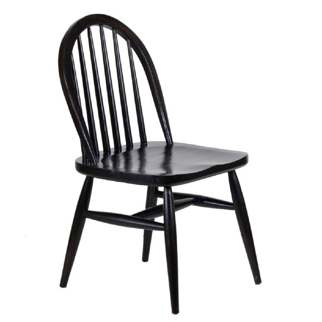 Windsor Acacia Wood Dining Chair - Black