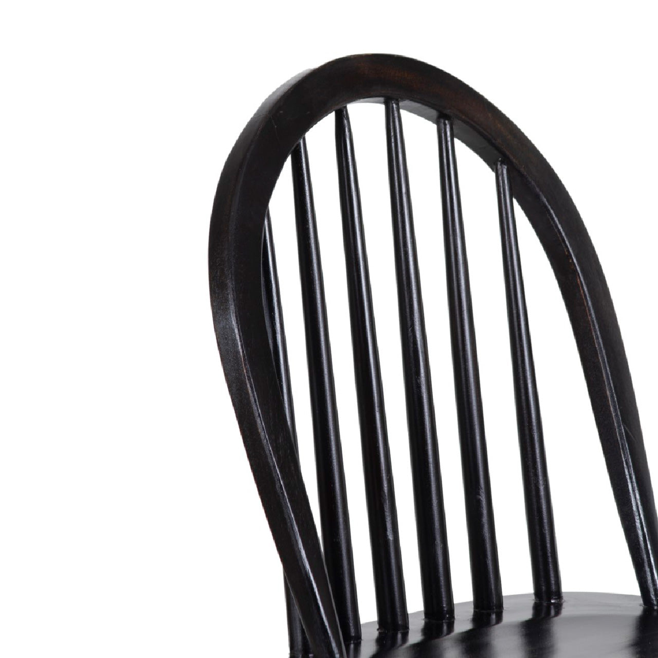 Windsor Acacia Wood Dining Chair - Black