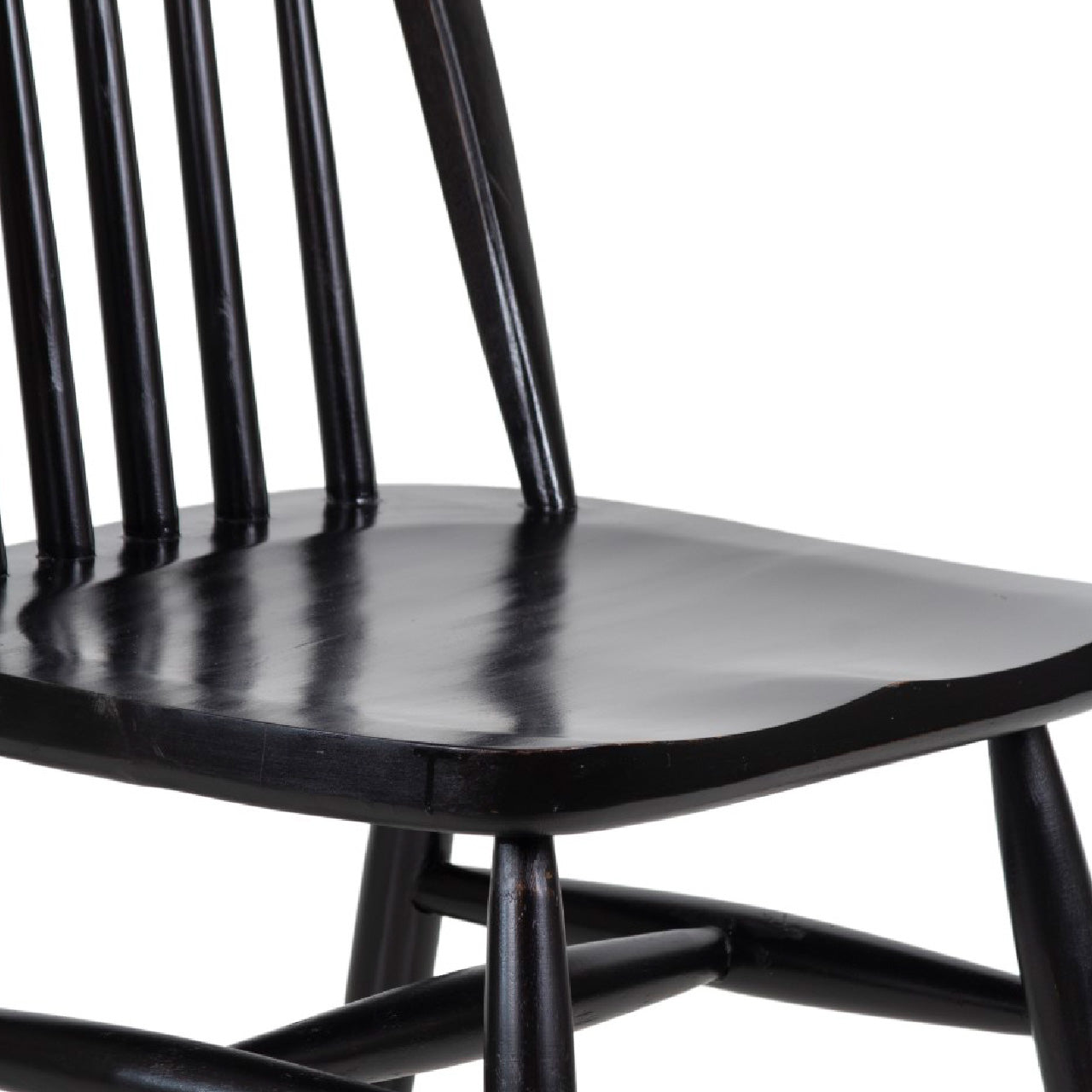 Windsor Acacia Wood Dining Chair - Black