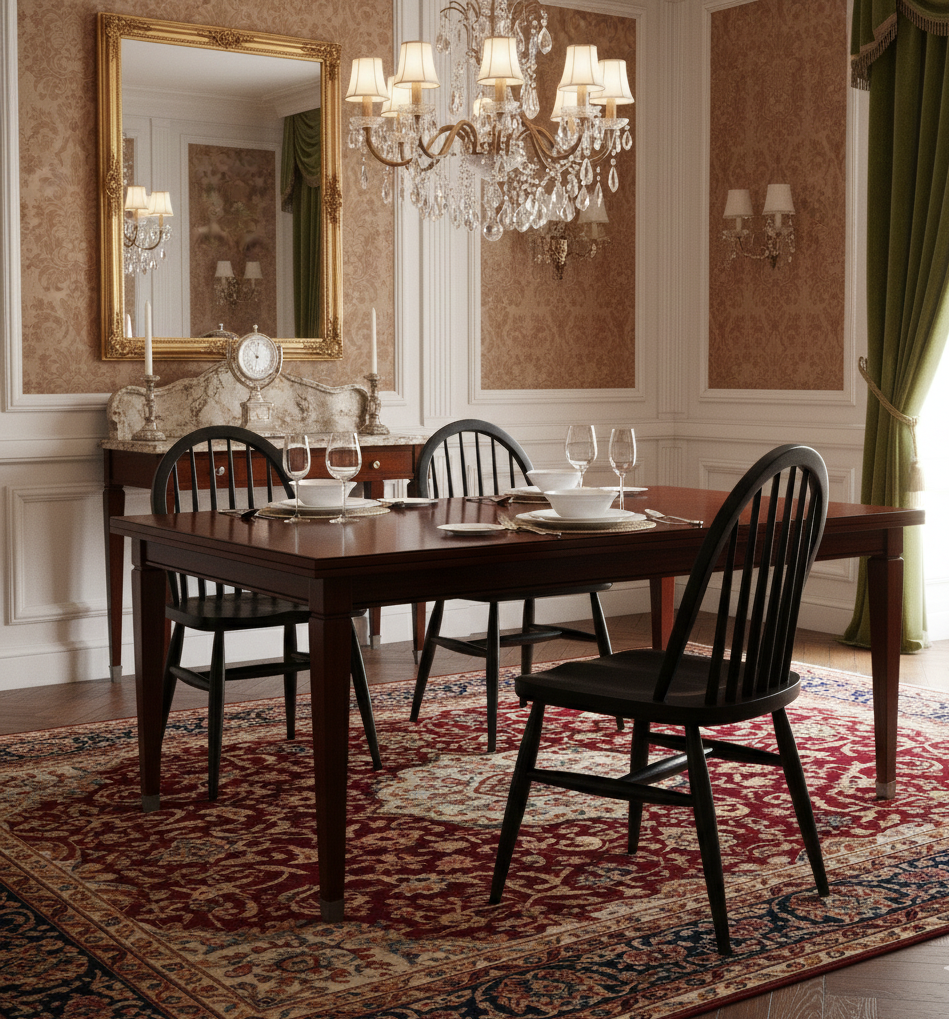 Windsor Acacia Wood Dining Chair - Black