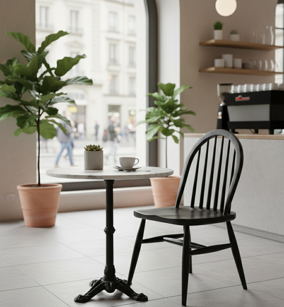 Windsor Acacia Wood Dining Chair - Black