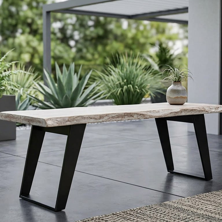 Yuki Acacia Wood Live Edge Bench