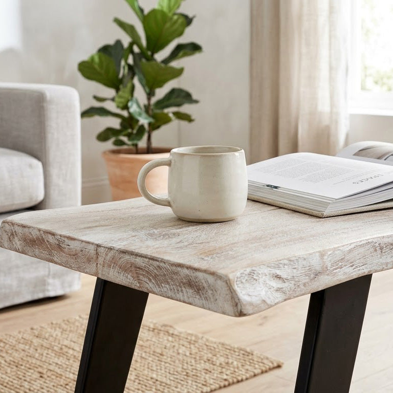 Yuki Acacia Wood Live Edge Bench