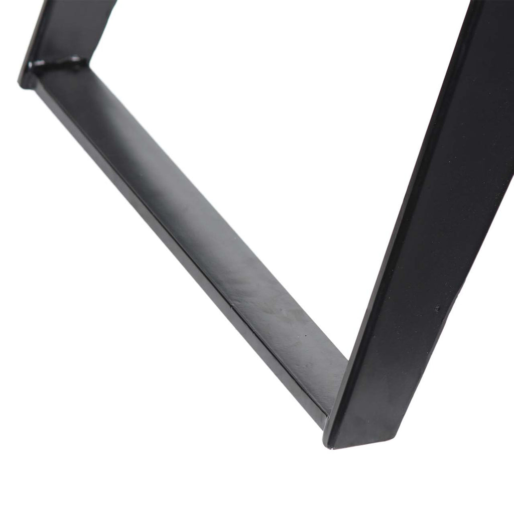 Yuki Live Edge Acacia Wood Black Iron Coffee Table - Slate Grey
