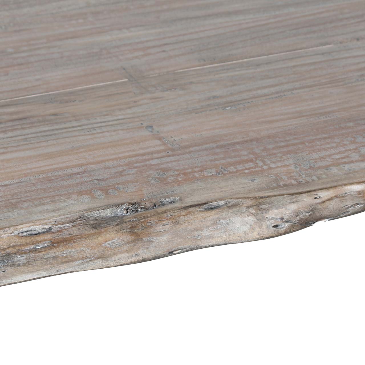 Yuki Live Edge Acacia Wood Black Iron Coffee Table - Slate Grey