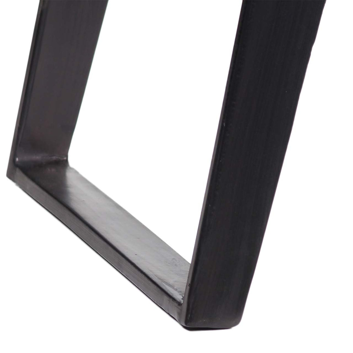 Yuki Live Edge Acacia Wood Black Iron Console Table - Slate Grey