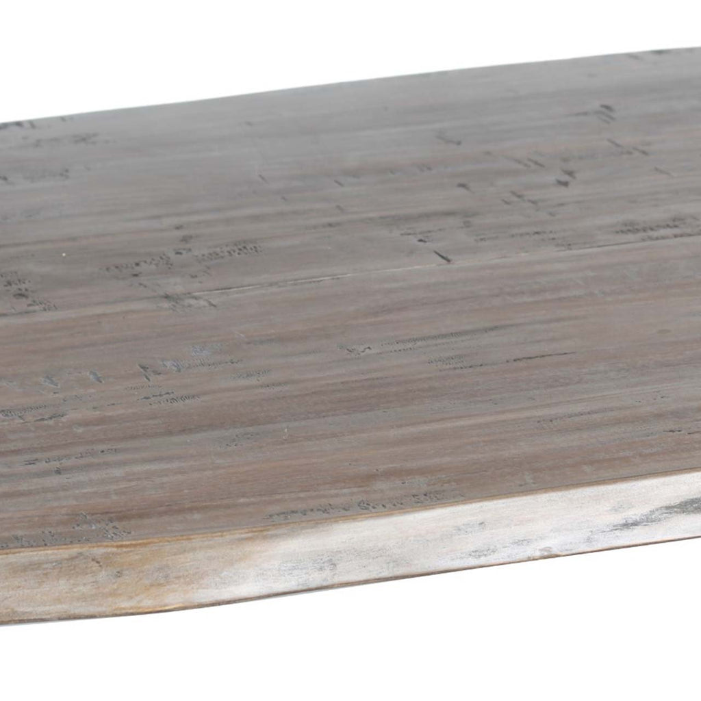 Yuki Live Edge Acacia Wood Black Iron Dining Table - Salvage / Black Iron