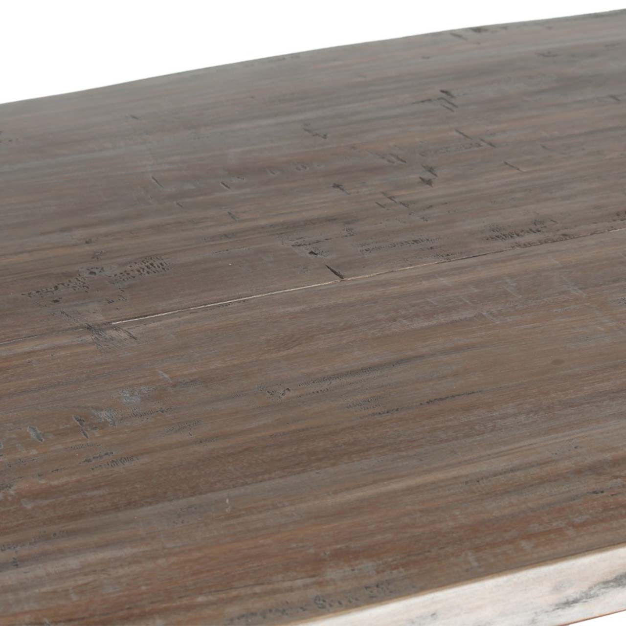 Yuki Live Edge Acacia Wood Black Iron Dining Table - Salvage / Black Iron