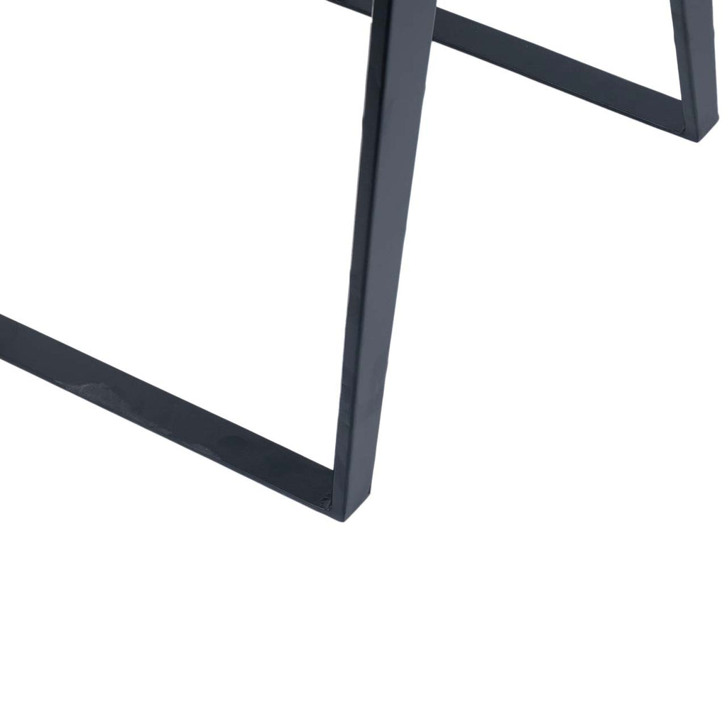 Yuki Live Edge Acacia Wood Black Iron Side Table
