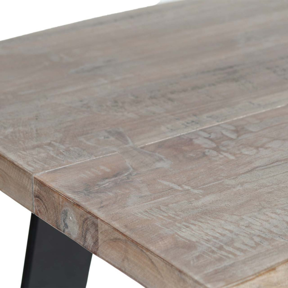 Yuki Live Edge Acacia Wood Black Iron Side Table