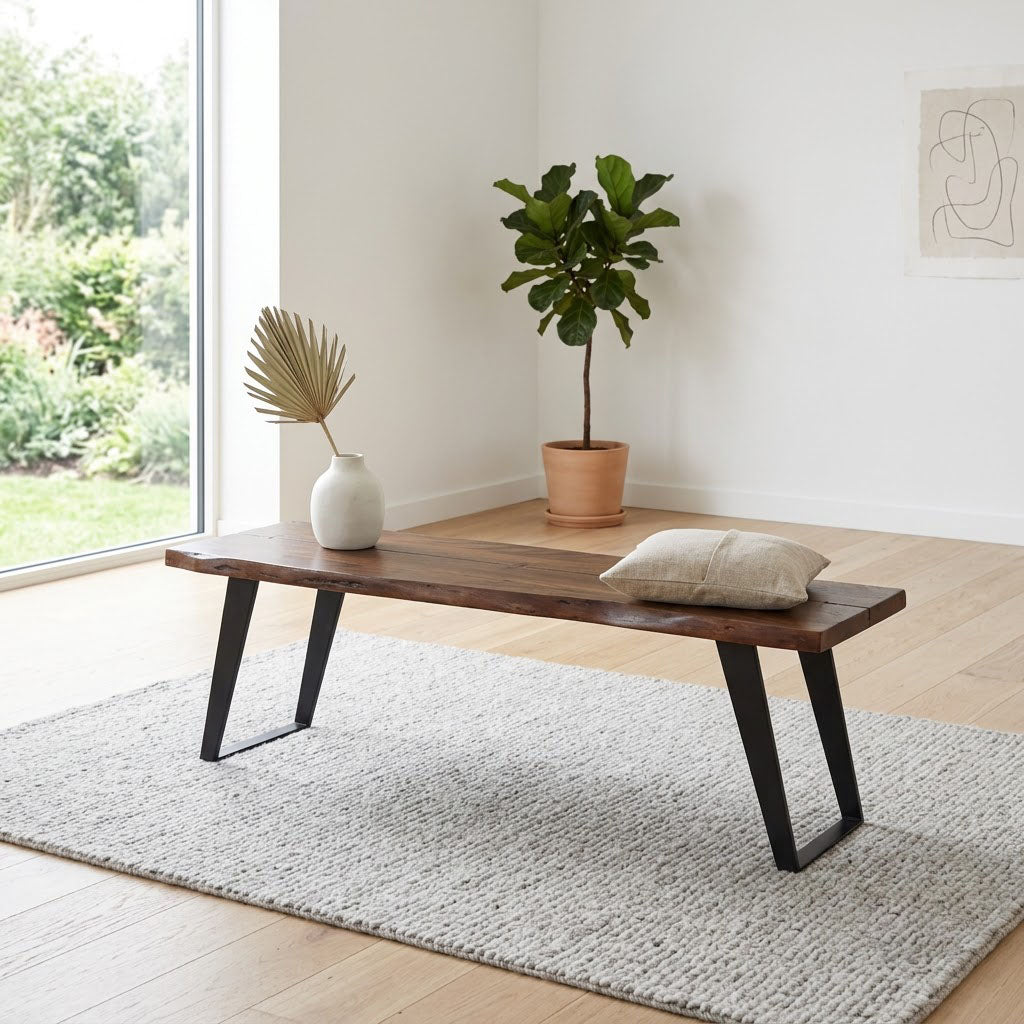Yuki Acacia Wood Live Edge Bench