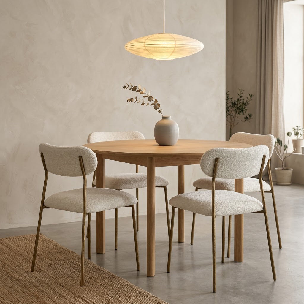 Zara Hammered Metal Fabric Dining Chair - Brass Antique