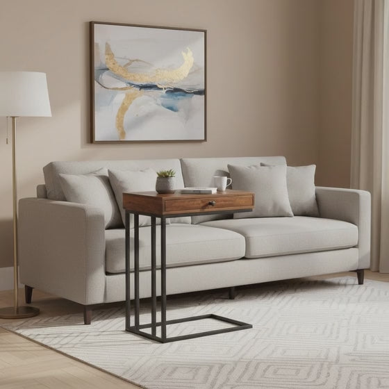 Minsak Mango Wood Metal C Table