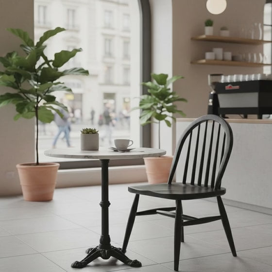 Windsor Acacia Wood Dining Chair - Black